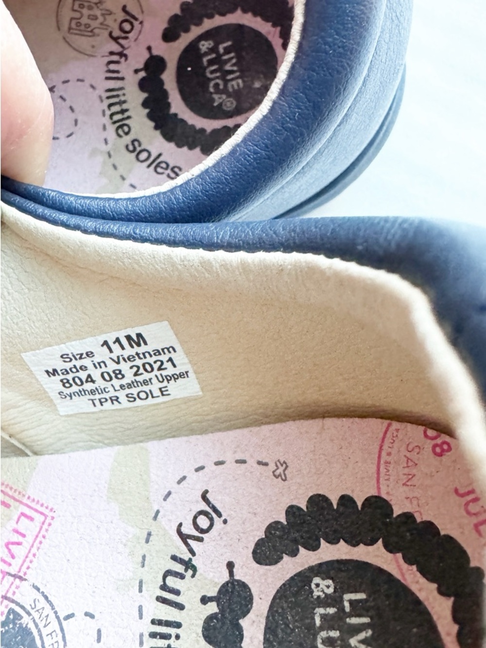 Livie and Luca Navy Blue Toddler AMICA T-Strap Mary Jane Sz 11 - Picture 11 of 11